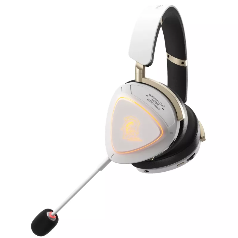 Zestaw słuchawkowy ASUS ROG Delta II-KJP — Circumaural, przewodowy i bezprzewodowy (Bluetooth), 20–20000 Hz, 325 g, czarno-biały