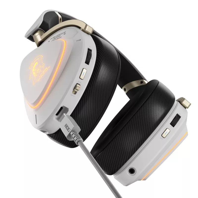 Zestaw słuchawkowy ASUS ROG Delta II-KJP — Circumaural, przewodowy i bezprzewodowy (Bluetooth), 20–20000 Hz, 325 g, czarno-biały