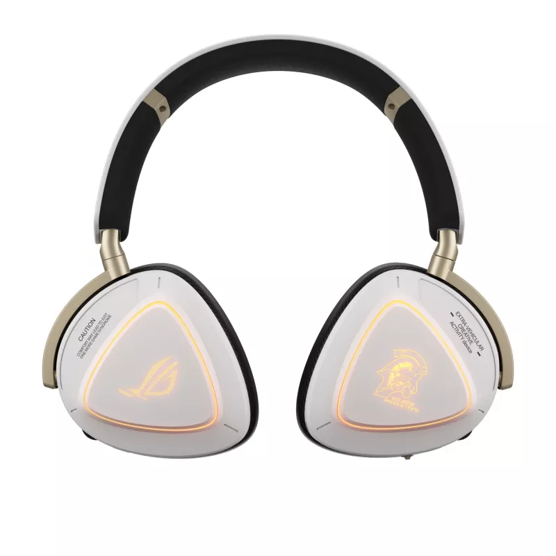 Zestaw słuchawkowy ASUS ROG Delta II-KJP — Circumaural, przewodowy i bezprzewodowy (Bluetooth), 20–20000 Hz, 325 g, czarno-biały