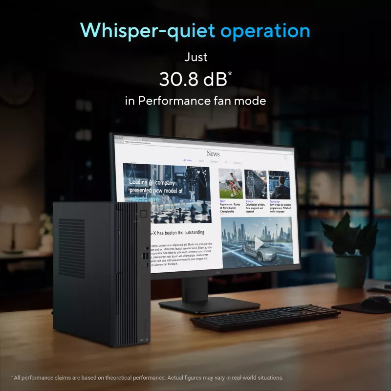 Komputer stacjonarny ASUS ExpertCenter P500 SFF P500SV-05210H009X — Intel Core 5 210H, 16 GB DDR5, 512 GB SSD, Windows 11 Pro, szary