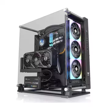 Obudowa PC THERMALTAKE Core P3 TG Pro Midi Tower Czarna — obsługa ATX/EATX, szkło hartowane, GPU do 45 cm, cooler CPU 18 cm