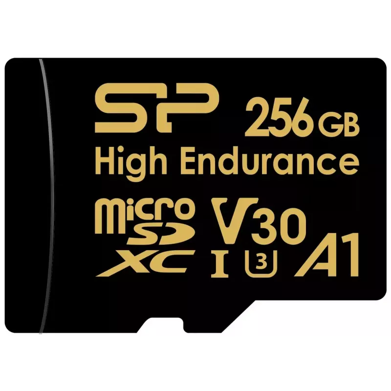 Karta microSDXC Silicon Power SP256GBSTXDV3V1HSP 256 GB Class 10 High Endurance, 3,6 V, 0–70°C
