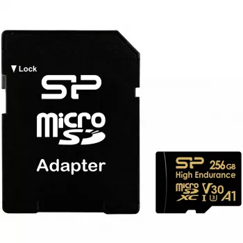 Karta microSDXC Silicon Power SP256GBSTXDV3V1HSP 256 GB Class 10 High Endurance, 3,6 V, 0–70°C
