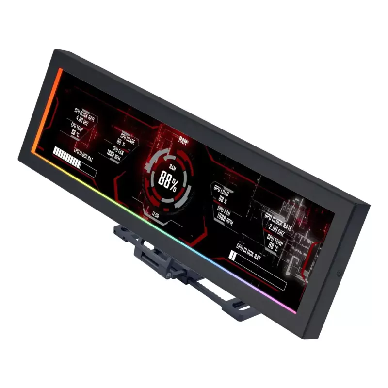 Panel wyświetlacza Lian Li SM088X, uniwersalna obudowa, 237×73×13 mm, 5 V, czarny