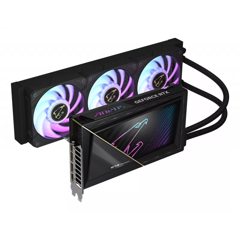 Karta graficzna GIGABYTE AORUS GeForce RTX 5090 XTREME WATERFORCE 32G – 32 GB GDDR7, 512-bit, PCI-E 5.0, 2655 MHz taktowanie rdzenia, 3x DP 2.1a, 1x HDMI 2.1b, NVIDIA DLSS 4, GV-N5090AORUSX W-32GD