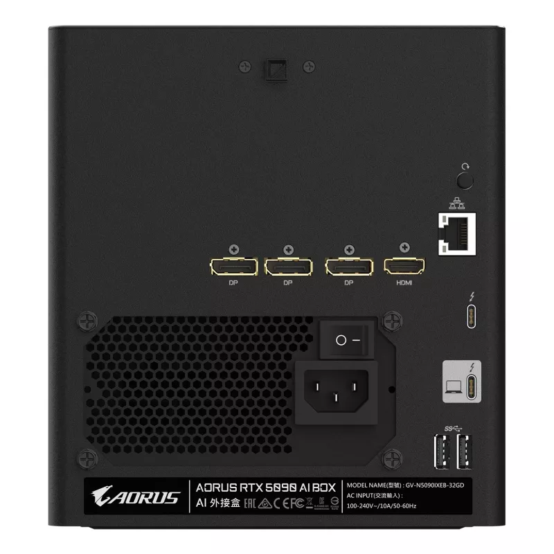 Gigabyte AORUS RTX 5090 AI BOX zewnętrzna karta graficzna (eGPU), 32 GB GDDR7, GV-N5090IXEB-32GD