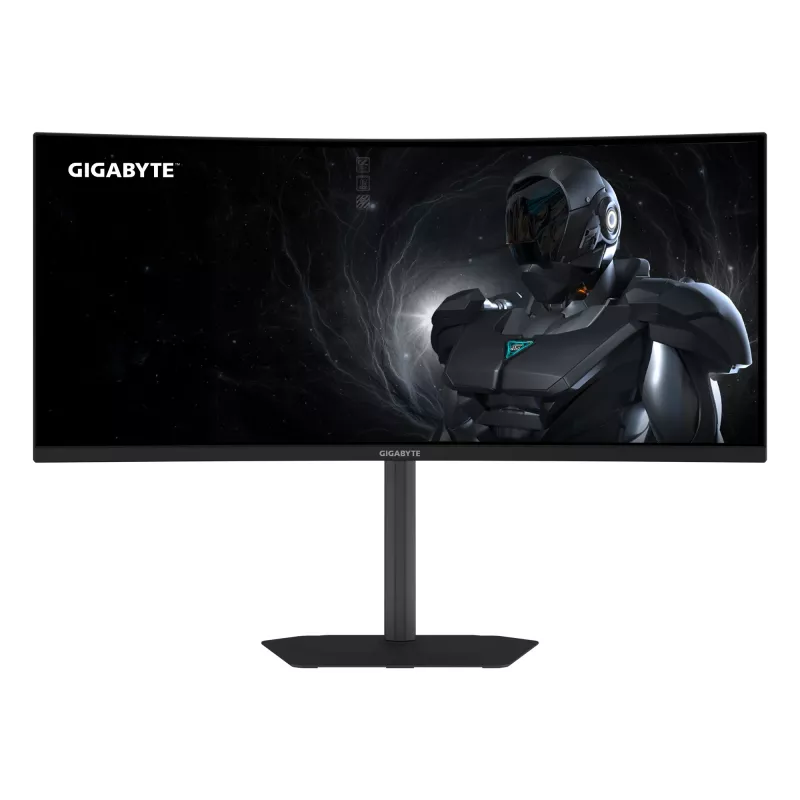 GIGABYTE GS34WQCA Zakrzywiony monitor gamingowy 34 cale WQHD - 3440 x 1440, 1500R, 120 Hz, 1 ms, 300 cd/m², FreeSync Premium, gotowość na HDR, HDMI 2.0, DisplayPort 1.4