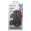 Bezprzewodowa mysz optyczna cicha RF DEFENDER Nexus MS-195 — 1600 DPI, 2.4 GHz, Nano USB, symetryczna, 2×AAA, czarna