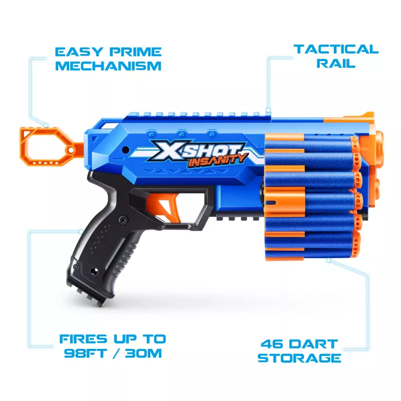 XSHOT Insanity Manic Blaster (24 rzutki) ZURU