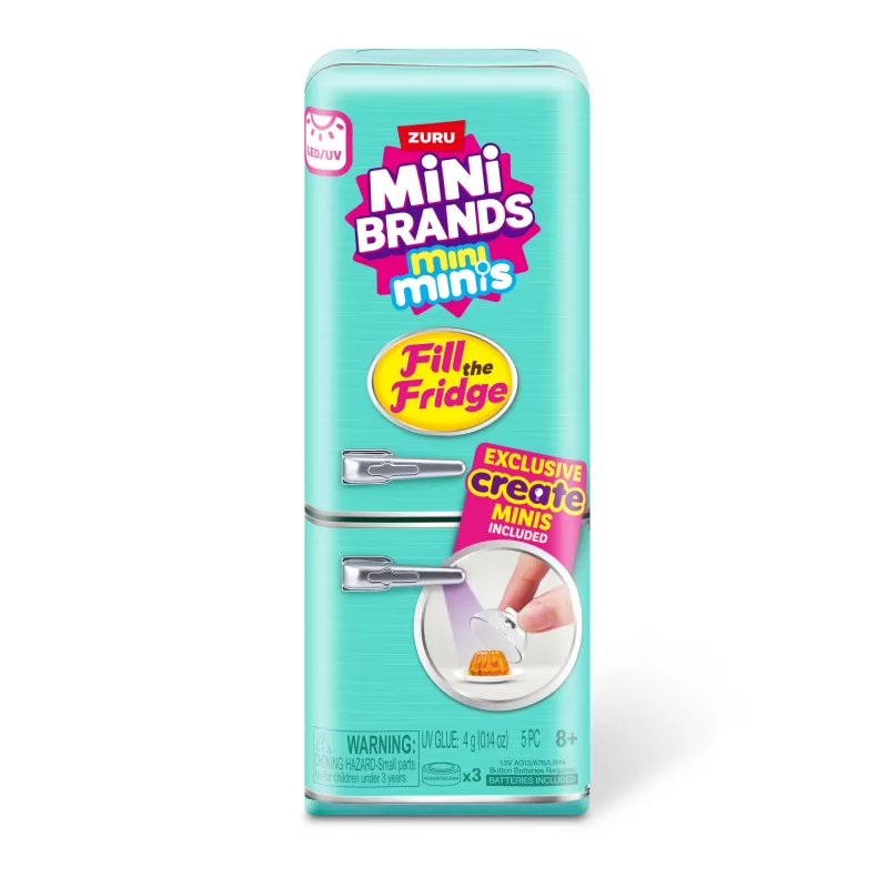 Zuru Mini Brands Mini Minis Fill the Fridge Playset — kolekcjonerskie miniaturowe akcesoria do lodówki spożywczej