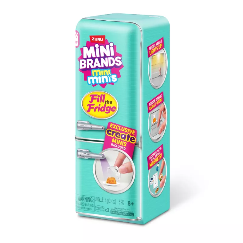 Zuru Mini Brands Mini Minis Fill the Fridge Playset — kolekcjonerskie miniaturowe akcesoria do lodówki spożywczej