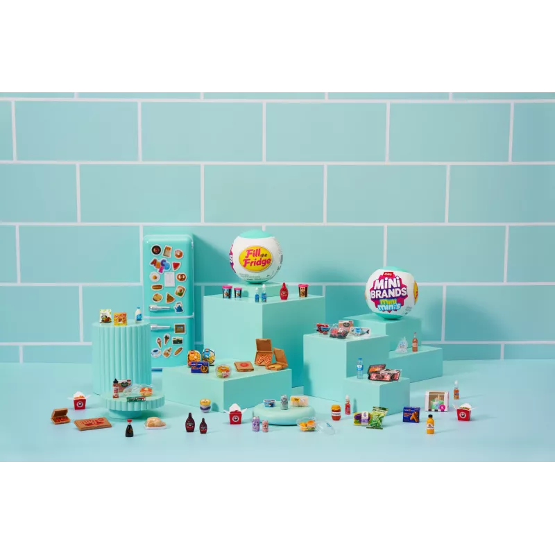 Zuru Mini Brands Mini Minis Fill the Fridge Playset — kolekcjonerskie miniaturowe akcesoria do lodówki spożywczej