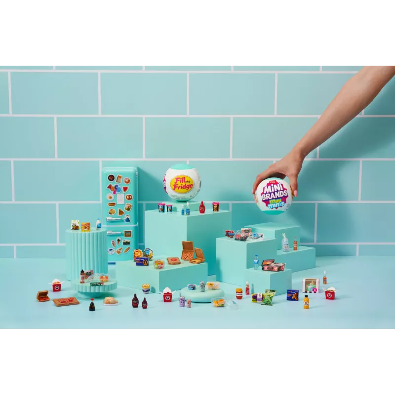 Zuru Mini Brands Mini Minis Fill the Fridge Playset — kolekcjonerskie miniaturowe akcesoria do lodówki spożywczej