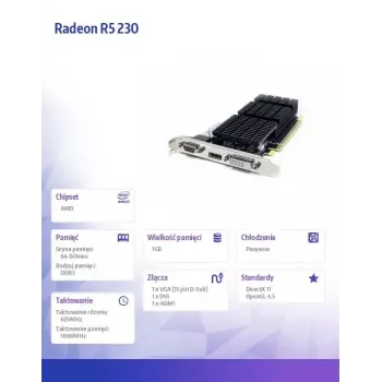 Karta graficzna AFOX Radeon R5 230 1GB DDR3 AFR5230-1024D3L9-V2