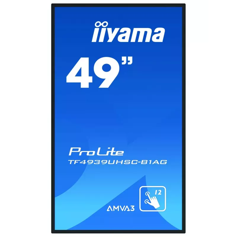 Monitor komputerowy iiyama ProLite TF4939UHSC-B1AG 124,5 cm (49 cali) 3840 x 2160 pikseli 4K Ultra HD LED Dotykowy Multi-user Czarny