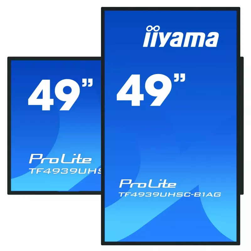 Monitor komputerowy iiyama ProLite TF4939UHSC-B1AG 124,5 cm (49 cali) 3840 x 2160 pikseli 4K Ultra HD LED Dotykowy Multi-user Czarny