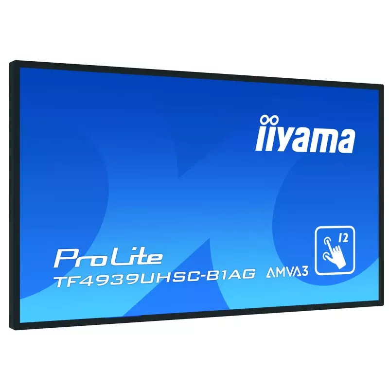 Monitor komputerowy iiyama ProLite TF4939UHSC-B1AG 124,5 cm (49 cali) 3840 x 2160 pikseli 4K Ultra HD LED Dotykowy Multi-user Czarny