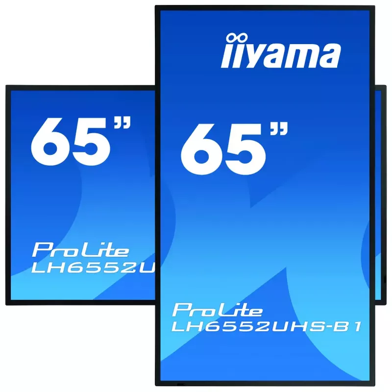 Cyfrowy panel informacyjny IIYAMA LH6552UHS-B1 64,5 cala IPS 4K 3840x2160 500 cd/m² Android 8.0 24/7 Czarny