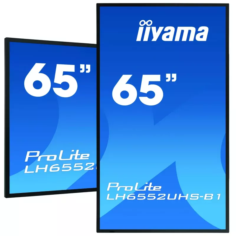Cyfrowy panel informacyjny IIYAMA LH6552UHS-B1 64,5 cala IPS 4K 3840x2160 500 cd/m² Android 8.0 24/7 Czarny