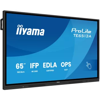 Interaktywny płaski panel IIYAMA TE6513A-B2AG 64,5 cala (163,8 cm) 4K UHD 500 cd/m² Wi‑Fi Android 24/7 ekran dotykowy