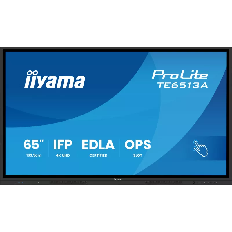 Interaktywny płaski panel IIYAMA TE6513A-B2AG 64,5 cala (163,8 cm) 4K UHD 500 cd/m² Wi‑Fi Android 24/7 ekran dotykowy