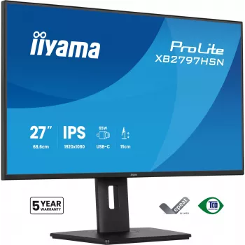Monitor komputerowy iiyama ProLite XB2797HSN-B1 68,6 cm (27 cali) 1920 x 1080 pikseli Full HD LCD Czarny