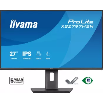 Monitor komputerowy iiyama ProLite XB2797HSN-B1 68,6 cm (27 cali) 1920 x 1080 pikseli Full HD LCD Czarny