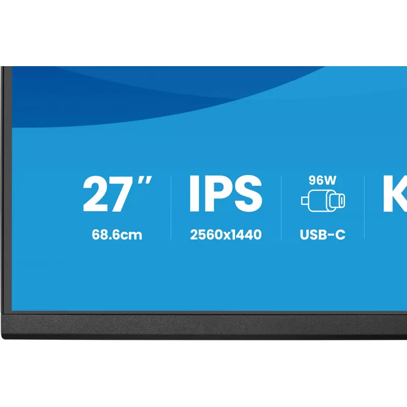 Monitor komputerowy IIYAMA ProLite XB2797QSNP-B1 27 cali (68,6 cm) 2560×1440 QHD LED, 16:9, matowy, głośniki, hub USB 3.2, regulacja wysokości, VESA