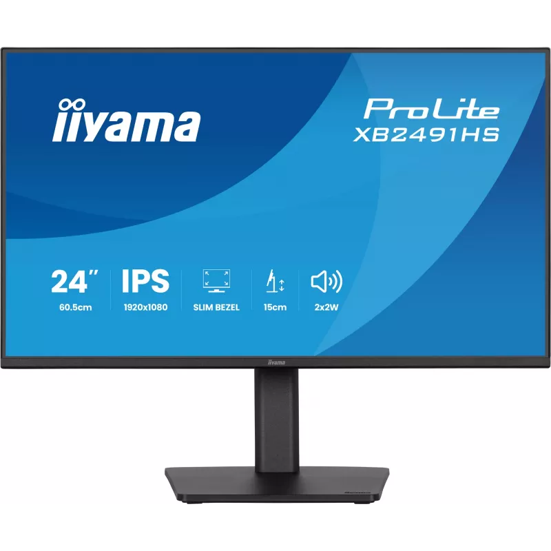 Monitor IIYAMA XB2491HS-B1 60,5 cm (23,8 cala) 16:9 IPS z HDMI, DisplayPort i wbudowanymi głośnikami