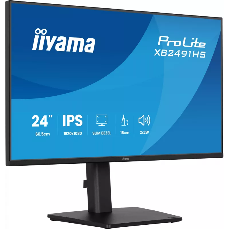 Monitor IIYAMA XB2491HS-B1 60,5 cm (23,8 cala) 16:9 IPS z HDMI, DisplayPort i wbudowanymi głośnikami