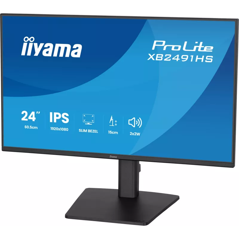 Monitor IIYAMA XB2491HS-B1 60,5 cm (23,8 cala) 16:9 IPS z HDMI, DisplayPort i wbudowanymi głośnikami