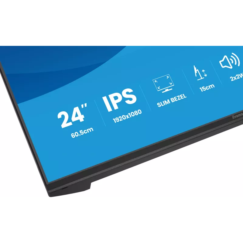 Monitor IIYAMA XB2491HS-B1 60,5 cm (23,8 cala) 16:9 IPS z HDMI, DisplayPort i wbudowanymi głośnikami