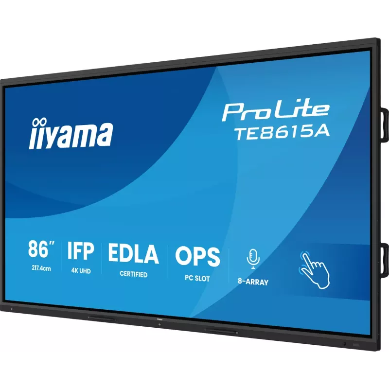 Interaktywny wyświetlacz dotykowy IIYAMA TE8615A-B2AG 86 cali 4:3 PCAP do edukacji i współpracy