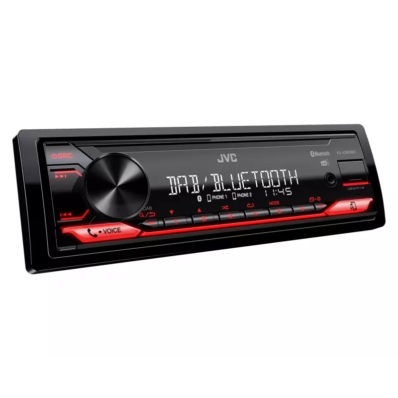 JVC KD-X282DBT radioodtwarzacz samochodowy Czarny 200 W Bluetooth