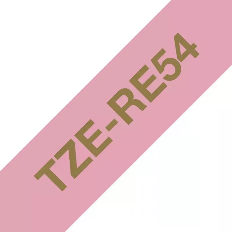 Taśma do etykietowania Brother TZE-RE54 Złoty na różowym