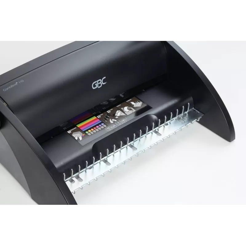 GBC Binding Machine CombBind® C110, Maszyna do bindowania grzbietami grzebieniowymi, Ręczna, 195 arkuszy, Czarny