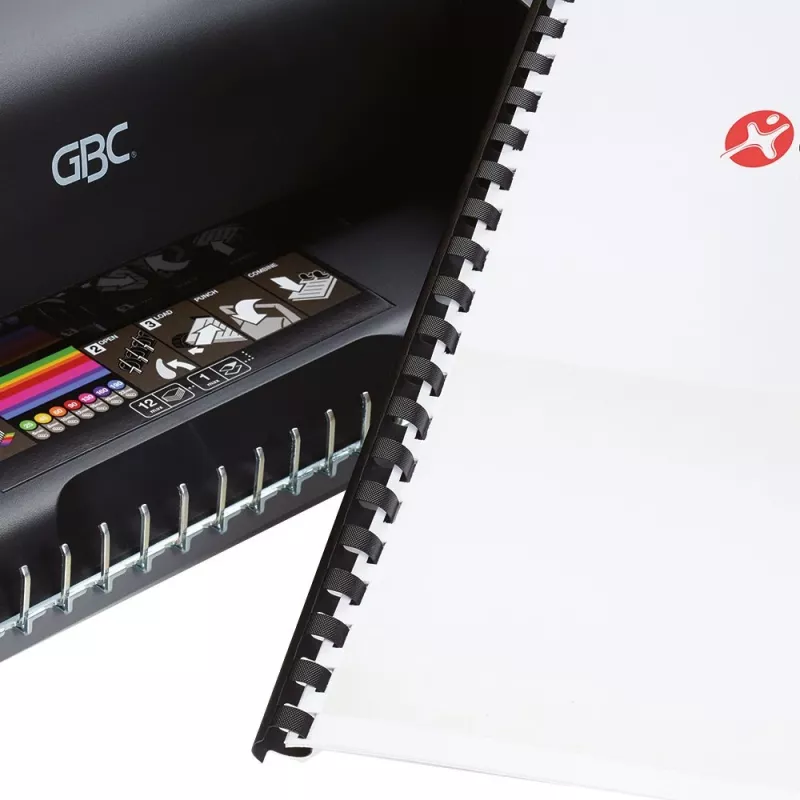 GBC Binding Machine CombBind® C110, Maszyna do bindowania grzbietami grzebieniowymi, Ręczna, 195 arkuszy, Czarny
