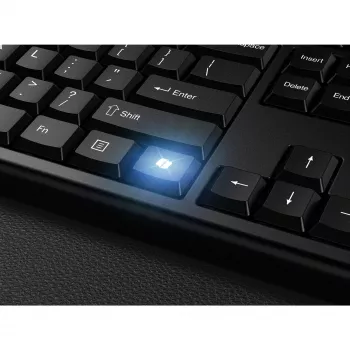 Zestaw biurkowy Kensington KM270 EQ z akumulatorkami – bezprzewodowy, bezprzewodowy, RF bezprzewodowy + Bluetooth, membranowy, QWERTZ, czarny, mysz w zestawie