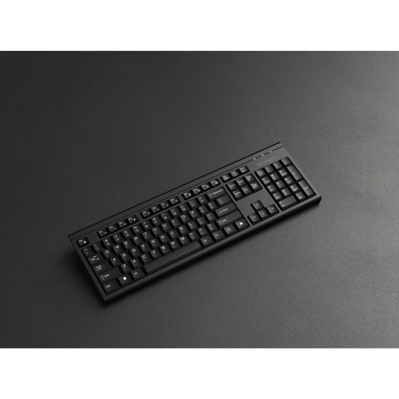 Zestaw biurkowy Kensington KM270 EQ z akumulatorkami – bezprzewodowy, bezprzewodowy, RF bezprzewodowy + Bluetooth, membranowy, QWERTZ, czarny, mysz w zestawie