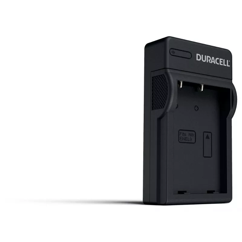 Duracell Cyfrowa ładowarka do baterii aparatu, USB, Ładowarka wewnętrzna, Nikon EN-EL9, Czarny, 5 V, 5 V