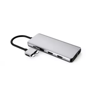 eSTUFF ES623010 koncentrator interfejsów USB 3.2 Gen 1 (3.1 Gen 1) Type-C 5000 Mbit/s Aluminium