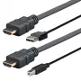Vivolink PROHDMIUSBAB4AMP kabel wideo 4 m HDMI + USB typu A HDMI + USB typu B czarny