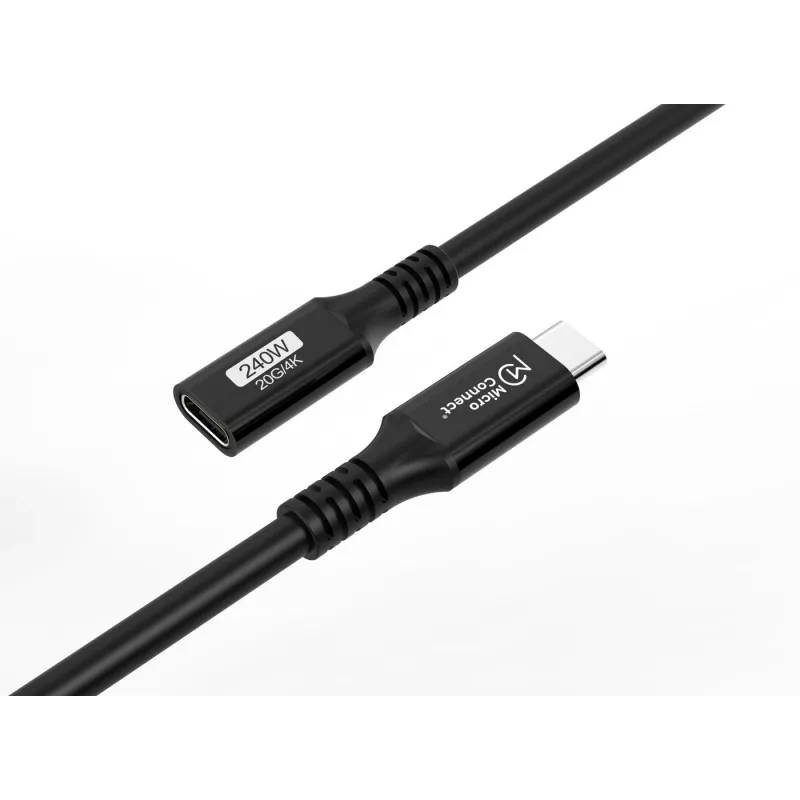 Microconnect USB3.2CC2EX przewód USB USB4 Gen 2x2 2 m USB C Czarny
