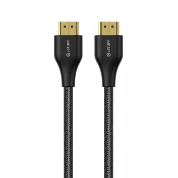 eSTUFF HDMI 2.1 kabel 8K 2m, 2 m, HDMI Type A (Standard), HDMI Type A (Standard), 7680 x 4320 pikseli, 3D, Czarny