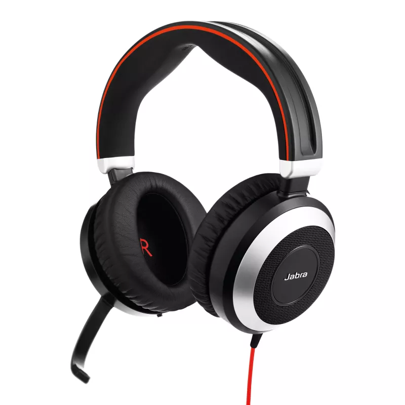 Jabra Evolve 80 MS Stereo, przewodowy, biuro/centrum telefoniczne, 646 g, zestaw słuchawkowy, czarny
