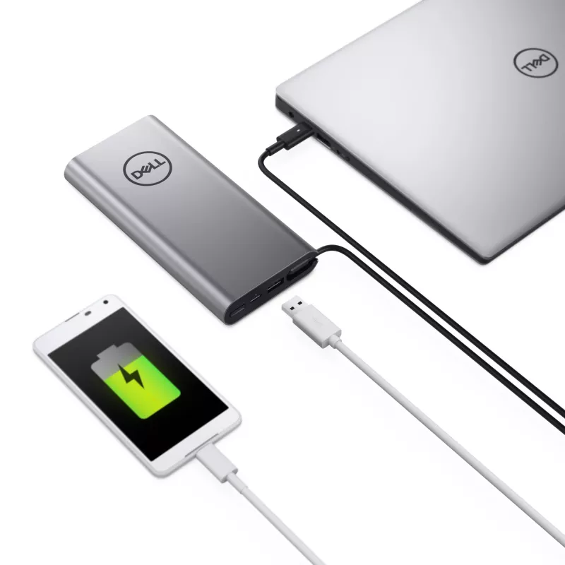 Przenośny powerbank Dell PW7018LC litowo-jonowy 1x wyjście USB-A srebrny
