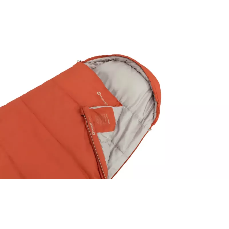 Śpiwór Outwell 230477 dla dorosłych półprostokątny poliester 2250×850 mm 1,8 kg pomarańczowy