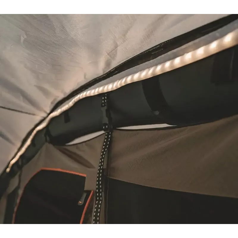 Namiot tunelowy easy camp Brimnes 5 Air — 5-osobowy, 470×320×195 cm, tropik poliestrowy, podłoga polietylenowa, stelaż z włókna szklanego, wodoodporność 3 m