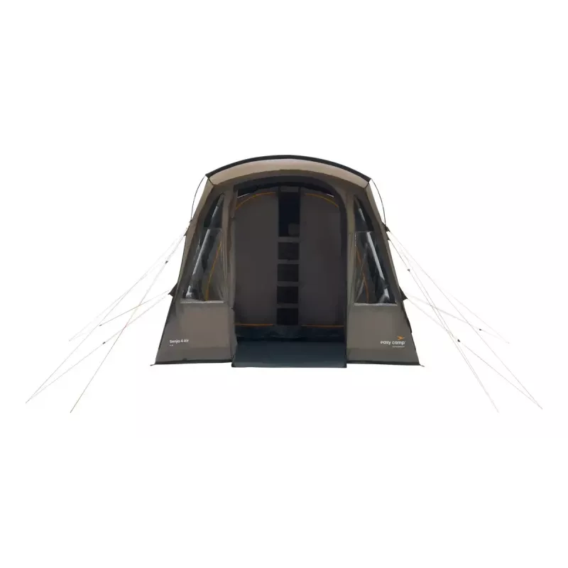 Namiot tunelowy easy camp Senja 4 Air — 4-osobowy, sztywny stelaż, wodoszczelny tropik 3 m, 460×260×195 cm, brązowy