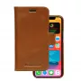Etui portfelowe dbramante1928 Lynge do iPhone 12 mini (5.4 cala) — Tan, 3 kieszenie na karty, podstawka na biurko